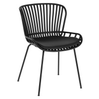 Čierne záhradné stoličky s oceľovou konštrukciou Kave Home Surpik