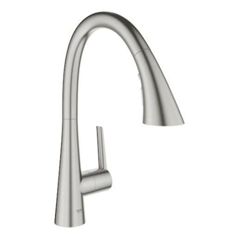 Drezová batéria Grohe Zedra s vyťahovacou spŕškou, 3 prúdy supersteel 32294DC2