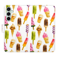 Flipové puzdro iSaprio - Ice Cream Pattern - Samsung Galaxy S23 FE