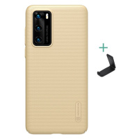 Huawei P40, Plastový zadný kryt so stojanom, Nillkin Super Frosted, zlatý