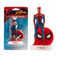 Tortová figúrka Spiderman so sviečkou 9cm - Dekora