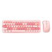 Klávesnica Wireless keyboard + mouse set MOFII Bean 2.4G (Pink)