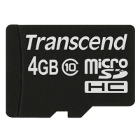 Karta TRANSCEND MicroSDHC 4 GB triedy 10, bez adaptéra