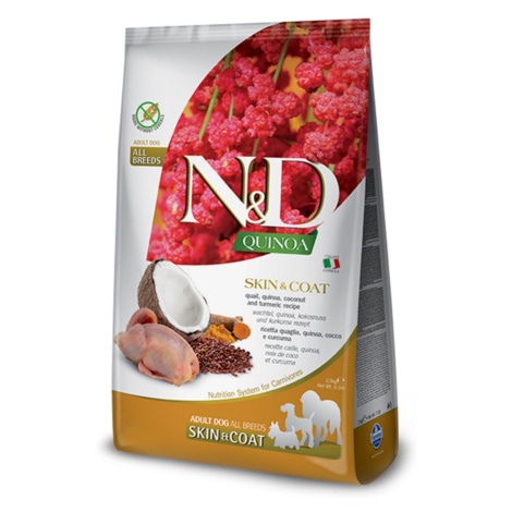 N&D Quinoa Skin & Coat Quail & Coconut pro psov 2,5 kg