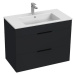 Kúpeľňová skrinka s umývadlom Jika Cube 80x43x62,2 cm antracit mat H4537621763521
