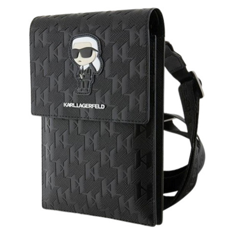 Univerzálne puzdro Karl Lagerfeld na smartfón KLWBSAKHPKK Saffiano Monogram Wallet Phone Bag Iko