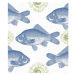 MINDTHEGAP Fish Blue - tapeta