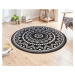 Kusový koberec Celebration 103441 Valencia Black kruh - 200x200 (průměr) kruh cm Hanse Home Coll