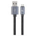 Kabel CABLEXPERT CCB-mUSB2B-AMCM-6 USB 2.0 AM na Type-C kabel (AM/CM), 1,8m, opletený, černý, bl