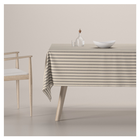 Dekoria Obrus na stôl obdĺžnikový, sivo-biele prúžky, Quadro, 136-12