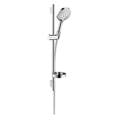 Hansgrohe Raindance Select S, sprchová súprava 120 3jet so sprchovou tyčou 65 cm a miskou, chróm