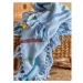 Modrá detská deka z recyklovanej bavlny 130x160 cm Frey – Bloomingville Mini