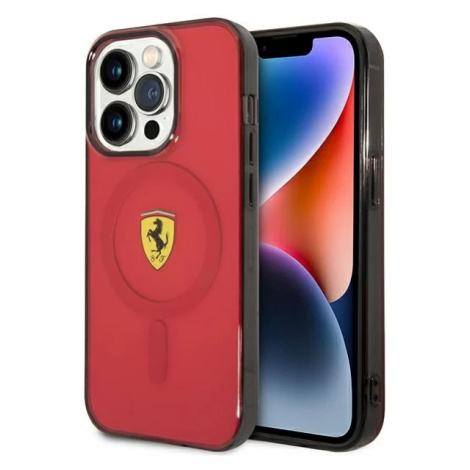 Kryt Ferrari iPhone 14 Pro 6,1" red hardcase Translucent Magsafe (FEHMP14LURKR)