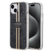 Guess IML 4G Gold Stripe Zadný Kryt pre iPhone 15 Black