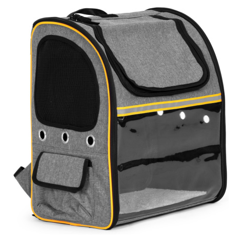 Transportný skladací batoh pre psov PETSI sivý/čierny