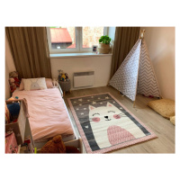 Dětský koberec Kiddo F0132 pink - 160x230 cm Vopi koberce