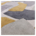 Ručne tkaný koberec z recyklovaných vlákien v okrovo žltej a sivej farbe 160x230 cm Rómy – Asiat
