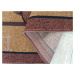 DY Hnedý vzorovaný retro koberec Alf Rozmer: 80x150 cm