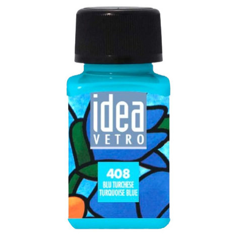 MAIMERI IDEA VETRO - Farby na sklo 408 - turquoise blue, 60 ml