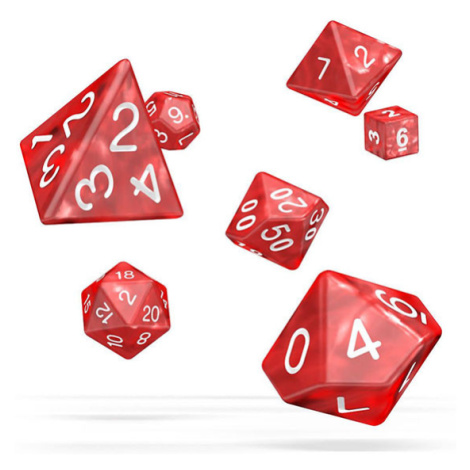 Sada kociek na RPG: Oakie Doakie Dice RPG Set Marble - Red (7 ks)