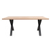 Sconto Jedálenský stôl AMAYA X dub/kov, šírka 140 cm, rovná hrana