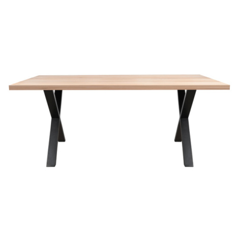 Sconto Jedálenský stôl AMAYA X dub/kov, šírka 140 cm, rovná hrana Houseland