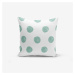 Obliečka na vankúš s prímesou bavlny Minimalist Cushion Covers Mind Green With Points, 45 × 45 c