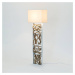 Stojacia lampa Tremiti, farba dreva/béžová, výška 160 cm, drevo