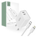 Nabíjačka TECH-PROTECT C35W 2-PORT NETWORK CHARGER PD35W + LIGHTNING CABLE WHITE (9319456605587)
