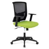 Kancelárska stolička na kolieskach KOLTA – s podrúčkami, čierna/zelená