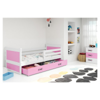 Expedo Detská posteľ FIONA P1 COLOR + ÚP + matrace + rošt ZDARMA, 80x190 cm, biela/ružový