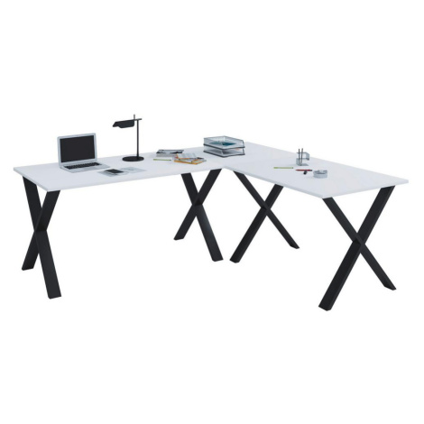 Rohový Písací Stôl Lona Biela Möbelix
