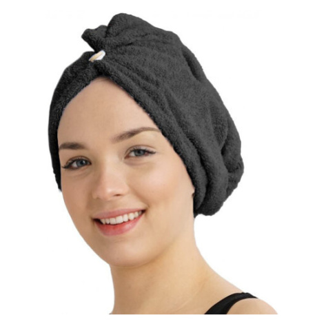 Rýchloschnúci froté turban na vlasy čierna