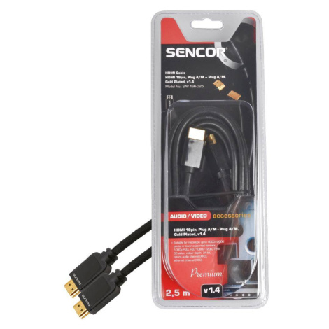 SAV 166-025 HDMI M-M 2,5m v1.4 P SENCOR