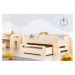 Detská posteľ s výsuvným lôžkom v prírodnej farbe 80x200 cm AIKO – Adeko