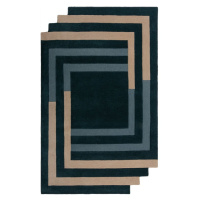 Tmavozelený ručne tkaný vlnený koberec 120x180 cm Labyrinth Shaped – Flair Rugs