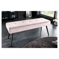 LuxD Dizajnová lavica Bailey 100 cm ružový zamat