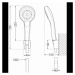 Mexen príslušenstvo - ručný sprchový set Oval R-05, 3-funkcie, zlatá, 785055052-50