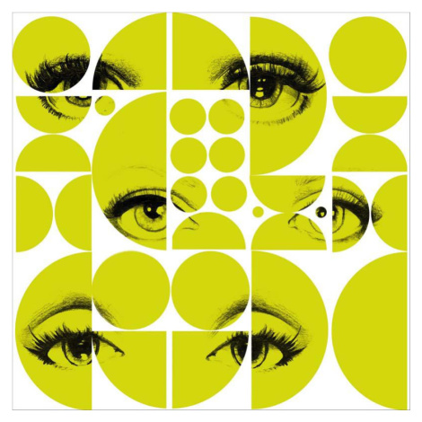 MINDTHEGAP Eyes and circles lime - tapeta