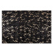 Čierno-zlatý kožený koberec 140 × 200 cm DEVELI, 74961