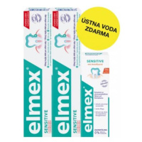 Elmex Sensitive duopack – 2x zubná pasta + 100 ml ústna voda