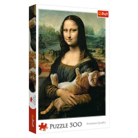 Trefl Puzzle 500 - Mona Lisa a mačiatko