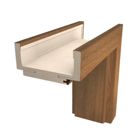 Obložková zárubňa Naturel 60 cm pre hrúbku steny 8-10,5 cm orech karamelový ľavá O1OK60L