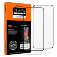 Spigen Glass FC 2 Pack tvrdené sklo iPhone 11 Pro/XS/X čierne