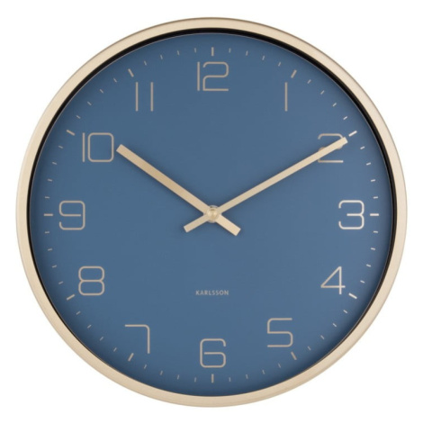 Modré nástenné hodiny Karlsson Elegance