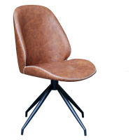 Norddan 25831 Dizajnová otočná stolička Laqueta vintage hnedá