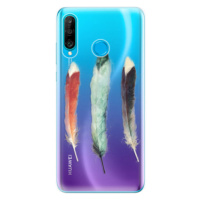 Odolné silikónové puzdro iSaprio - Three Feathers - Huawei P30 Lite