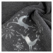 Bavlnený vianočný uterák sivý so sobmi Šírka: 70 cm | Dĺžka: 140 cm