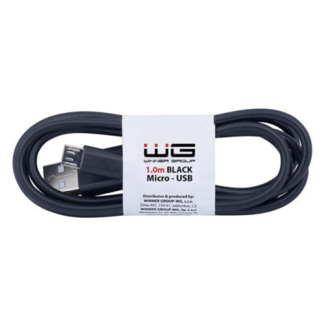 Kábel Micro USB na USB, 1m, čierna Winner Group