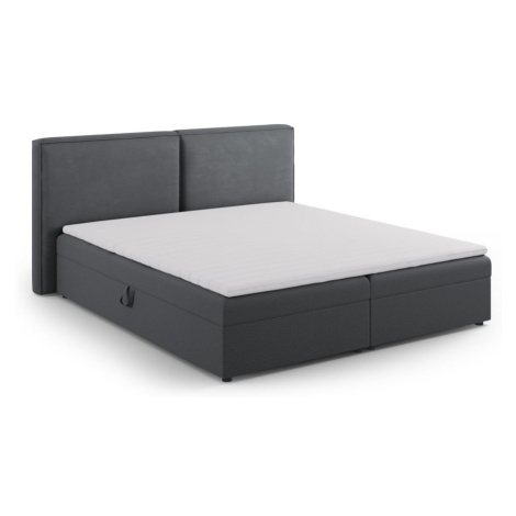 Tmavosivá boxspring posteľ s úložným priestorom 140x200 cm Arendal – Cosmopolitan Design